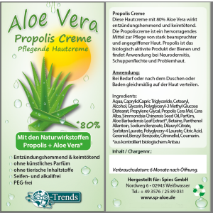 Aloe Vera Propolis Creme / 200 ml